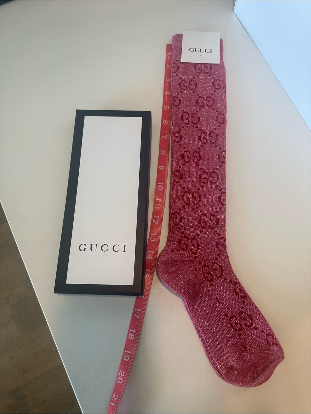 Gucci Men’s Pink GG Monogram Socks